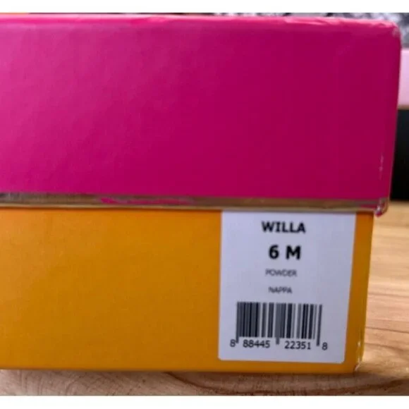 Kate Spade Willa Ballet Flats size 6 in Powder Pink Nappa Leather Bow NEW $228